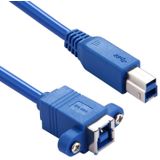50cm USB 3.0 B Female to B Male Connector Adapter Data Cable for Printer / Scanner(Blue)