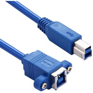 50cm USB 3.0 B Female to B Male Connector Adapter Data Cable for Printer / Scanner(Blue)