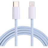 12W PD USB-C / TYPE-C tot 8 PIN-gegevenskabel  kabellengte: 1m