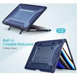 Voor MacBook Pro 14.2 A2442 ENKAY Hat-Prince 3 in 1 Beschermende Beugel Case Cover Hard Shell met TPU Toetsenbord Film/Anti-stof Pluggen  Versie: US (Khaki)