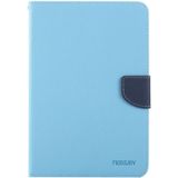 KWIK GOOSPERY cross textuur horizontale Flip lederen draagtas met houder & kaartsleuven & portemonnee voor iPad Mini 4 (blauw)
