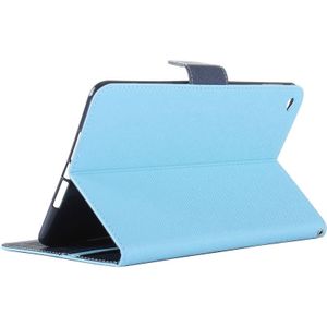 KWIK GOOSPERY cross textuur horizontale Flip lederen draagtas met houder & kaartsleuven & portemonnee voor iPad Mini 4 (blauw)