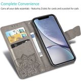 Butterfly Love Flowers Embossing Horizontal Flip Leather Case for iPhone XR  with Holder & Card Slots & Wallet & Lanyard (Rose Gold)
