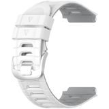 For Garmin Forerunner 920XT Two-color Steel Buckle Watch Band(White+Light Grey)