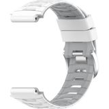 For Garmin Forerunner 920XT Two-color Steel Buckle Watch Band(White+Light Grey)
