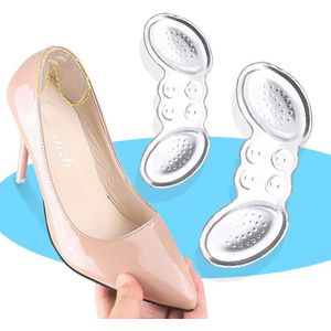 5 paar zachte en slijtvaste GEL heel stickers high-heeled veters kleverige onzichtbare transparante anti-drop hiel stickers (dunne sectie-transparant)