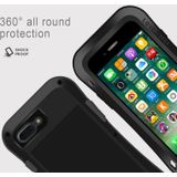 LOVE MEI for iPhone 7 Plus Waistline Triobump Professional and Powerful Dustproof Shockproof Anti-slip Metal Protective Case(Black)