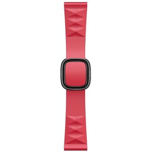 Modern Style Silicone Replacement Strap Watchband For Apple Watch Series 6 & SE & 5 & 4 40mm / 3 & 2 & 1 38mm Style:Black Buckle(Red)