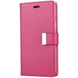 MERCURY GOOSPERY RICH DIARY for iPhone 8 Plus & 7 Plus  PU + TPU Crazy Horse Texture Horizontal Flip Leather Case with Card Slots & Wallet(Magenta)
