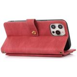 PU + TPU Horizontal Flip Leather Case with Holder & Card Slot & Wallet & Lanyard For iPhone 12 Pro Max(Wine Red)