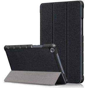 Custer Texture Horizontal Flip Leather Case for Huawei MediaPad M5 Lite 8 inch  with Three-folding Holder(Black)