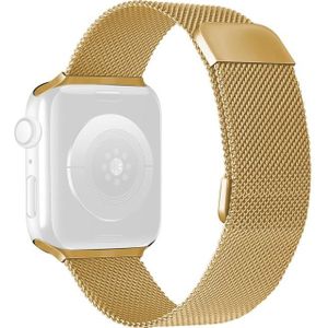 Dubbele sectie Milanese Magnetische elasticiteitsvervanging Strap horlogeband voor Apple Watch Series 6 & SE & 5 & 4 44mm / 3 & 2 & 1 42mm