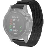 Voor Garmin Fenix 6X Milanese Strap Watchband (Zwart)