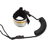 Surf Bodyboard Safety Hand Rope TPU Surfboard Paddle Towing Rope  The Length After Stretching: 1.6m(Black)