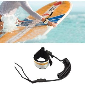 Surf Bodyboard Safety Hand Rope TPU Surfboard Paddle Towing Rope  The Length After Stretching: 1.6m(Black)