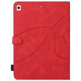 Dual-Color Splicing Horizontale Flip PU Leren Case met Houder & Card Slots & Slaap / Weks-up Functie voor iPad 9.7 (2018/2017) (Rood)