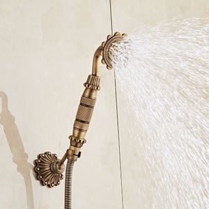 Full Copper Retro Bathroom Luxury Hot and Cold Shower Set