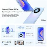 Huawei Enjoy 50 Pro CTR-AL00  256GB  50MP Camera  China Version  Triple Back Cameras  Side Fingerprint Identification  6.7 inch HarmonyOS 2.0.1 Qualcomm Snapdragon 680 Octa Core up to 2.4GHz  Network: 4G  OTG  Not Support Google Play (Blue)