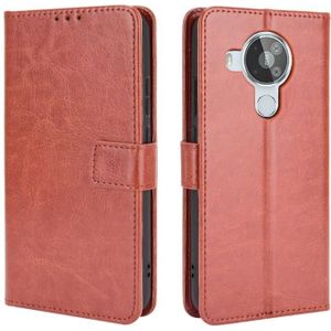 For Nokia 7.3 Retro Crazy Horse Texture Horizontal Flip Leather Case with Holder & Card Slots & Lanyard(Brown)