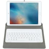 Universal Detachable Bluetooth Keyboard + Leather Case without Touchpad for iPad 9-10 inch  Specification:White Keyboard(Black)