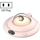 Cartoon verwarmde beker Pad UFO-geïsoleerde en constante temperatuur Coaster met nachtlampje  US-stekker