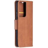 For Samsung Galaxy S30 Ultra Lambskin Texture Pure Color Horizontal Flip PU Leather Case with Holder & Card Slots & Wallet & Lanyard(Brown)