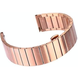 18mm voor Samsung Smart Watch One-Bead Steel Butterfly gesp vervangende band horlogeband (Rose Gold)