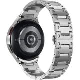 Voor Samsung Galaxy Watch 4 Classic 42 / 46 mm dubbele cirkel gebogen verbinding roestvrijstalen horlogeband