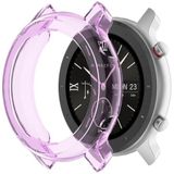 For Huami Amazfit GTR 42mm TPU Half Case Watch Case(Transparent Purple)