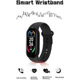 M6 Sports Smart Bracelet  Ondersteuning hartslagmeting  bloeddrukmeting  slaapbewaking en sedentaire herinnering  type: magnetisch opladen (rood)