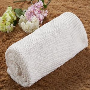 Newborn Baby Blanket Cotton Toddler Bedding Quilt Newborn Swaddle Wrap  Size:120*180cm(White)