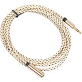 REXLIS 3596 3.5mm Male to Female Stereo Gold-plated Plug AUX / Earphone Cotton Braided Extension Cable for 3.5mm AUX Standard Digital Devices  Length: 1.8m