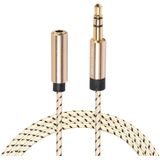 REXLIS 3596 3.5mm Male to Female Stereo Gold-plated Plug AUX / Earphone Cotton Braided Extension Cable for 3.5mm AUX Standard Digital Devices  Length: 1.8m