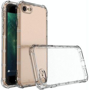 Voor iPhone 7 / 8 / SE 2020 Straight Edge Dual Bone-bits Shockproof TPU Clear Case