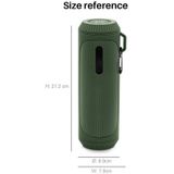 NewRixing NR-4016A TWS Outdoor Splashproof Bluetooth Speaker with Carabiner Handle & SOS Flashlight(Green)