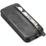 Voor Motorola Moto E22i Rits Portemonnee Verticale Flip Lederen Telefoon Case (Zwart)