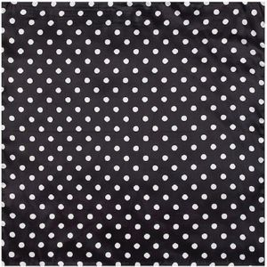 Spring Ladies Dots Pattern Silk ImitationSmall Scarf Square Scarf  Size:60 x 60cm(Black)