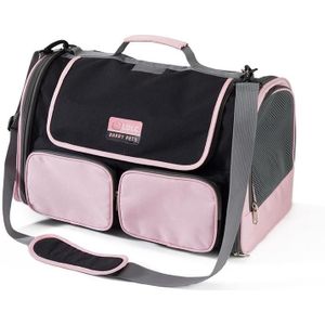 LDLC QS-062 Pet Breathable One-Shoulder Outing Carrying Bag For Medium & Large Cats(Pink)
