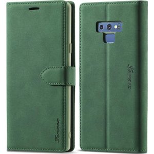 For Samsung Galaxy Note 9 Forwenw F1 Series Matte Strong Magnetism Horizontal Flip Leather Case with Holder & Card Slots & Wallet & Photo Frame(Green)