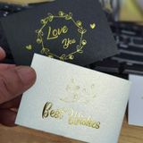 100 PCS Wedding Blessing Card Thank You Message Gift Decoration Card Bronzing Flower Greeting Card Blessing ?Black?