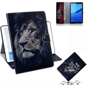 Lion Pattern Horizontal Flip Leather Case for Huawei MediaPad M5 Lite 8 / Honor Tab 5  with Holder & Card Slot & Wallet