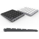 N960 Ultra-thin Universal Aluminum Alloy Rechargeable Wireless Bluetooth Numeric Keyboard (Silver)