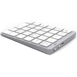 N960 Ultra-thin Universal Aluminum Alloy Rechargeable Wireless Bluetooth Numeric Keyboard (Silver)