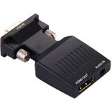 HD 1080P VGA to HDMI + Audio Video Output Converter Adapter for HDTV Monitor Projector(Black)