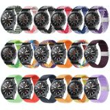 Voor Huawei Watch 4 / 4 Pro nylon gevlochten metalen gesp horlogeband (W wit groen)