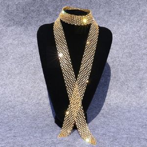 Gouden vrouwen lovertjes Rhinestone Bow tie Dance Costume accessoires