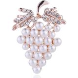 3 PCS Diamond Grape Brooches Wild Pearl Pin Female Clothes Jewelry(B07342)