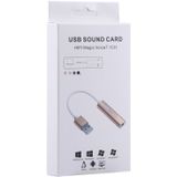 Aluminum Shell 3.5mm Jack External USB Sound Card HIFI Magic Voice 7.1 Channel Adapter Free Drive for Computer  Desktop  Speakers  Headset (Silver)