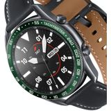 For Samsung Galaxy Watch 3 45mm Smart Watch Steel Bezel Ring  E Version(Army Green White Letter)