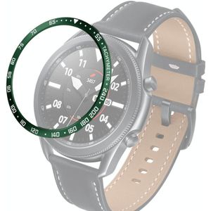 For Samsung Galaxy Watch 3 45mm Smart Watch Steel Bezel Ring  E Version(Army Green White Letter)